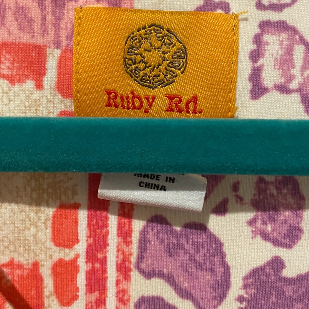 Ruby Rd. Multicolor Abstract Print Top - image 2